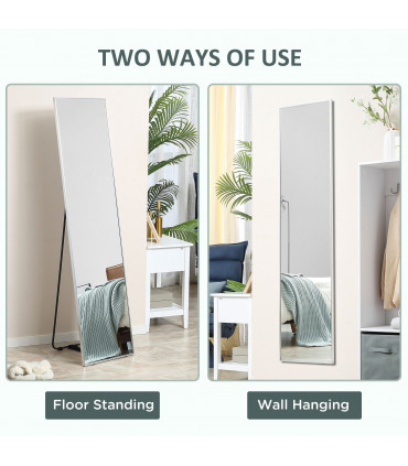Full Length Mirror Dressing Mirror Wall-Mounted Entryway Black Frame