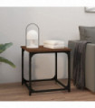Side Table Brown Oak 40x40x40 cm Engineered Wood