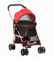 PawHut 3 In 1 Pet Stroller, Detachable Dog Cat Travel Carriage - Red