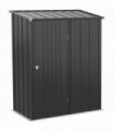 Outdoor Storage Shed Steel Garden Shed w/ Lockable Door for Backyard Patio Lawn