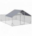 PawHut Walk-In Chicken Run, Hen House, for Ducks, Rabbits w/ Water-Resist Roof