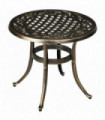 Outsunny 60cm Round Hollow Top Design Side Table with Cast Aluminum Frame