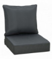 Outsunny Outdoor Seat and Back Cushion Set, Deep Seating Chair Cushion, Grey