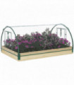 Outsunny Raised Garden Bed with Greenhouse Roll Up Windows 115 x 80 x 54 cm