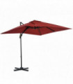 Outsunny Square Cantilever Roma Parasol 360� Rotation w/ Hand Crank, Wine Red