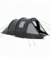 Outsunny 3-4 Persons Tunnel Tent, Two Room Camping Tent w/ Windows, Black