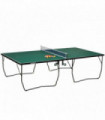 SPORTNOW 9FT Folding Table Tennis Table w/ 8 Wheels, for Indoors, Outdoors