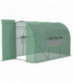 Outsunny 3 x 2M Reinforced Walk-in Polytunnel Garden Greenhouse Steel Frame