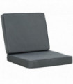 Outdoor Seat and Back Cushion Set Replacement Cushions, Dark Grey