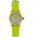 Reflex Girls-Ladies White Dial Gold Tone Bright Yellow Strap Watch 101328LT