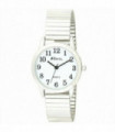 Ravel Mens Bold Number White Dial Silver Expander Bracelet Watch R0232.01.1