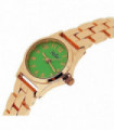 Reflex Ladies Metal Analogue Green Dial & Rose Tone Metal Bracelet Strap Watch LB112