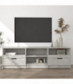 TV Cabinet Concrete Grey 150x33.5x45 cm Engineered Wood