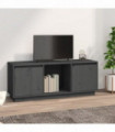 TV Cabinet Grey 110.5x35x44 cm Solid Wood Pine