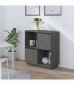 Sideboard Grey 74x35x80 cm Solid Wood Pine