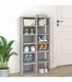 Shoe Racks 2 pcs Grey Sonoma 25x27x102 cm Engineered Wood