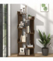 Book Cabinet 48x25.5x140 cm Brown Oak Engineered Wood
