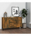 Sideboard Smoked Oak 100x36x60 cm Engineered Wood