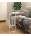 Side Table white 55x36x59.5 cm Engineered Wood