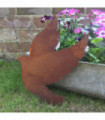 Rusted DOVE Sign Metal Home Garden Ornament Sign Bird Animal Feature wall fence