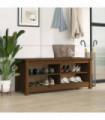 Shoe Bench Honey Brown 110x38x45.5 cm Solid Wood Pine