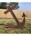 XL Rusty Anchor garden Sign Metal Ornament Feature Lawn statue