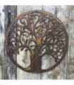 Rusted  TREE OF LIFE Sign , Rusty Metal Garden Ornament Wall Decoration