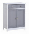 kleankin MDF 2-Drawer Bathroom Cabinet Bathroom Freestanding Cabinet Grey