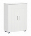 Modern Bathroom Floor Cabinet,  with 3 Tier Shelves, White