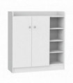 Shoe Storage Cabinet Home 2 Doors w/Adjustable 4 Shelves White