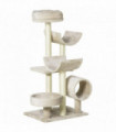 Multi-Level Large Cat Tree Scratching Post Perch Play Center Tunnel Beige