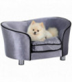 Modern Dog Sofa Couch Puppy Bed Kitten Lounge w/Storage Pocket Removable Cushion