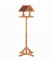 Wooden Bird Feeder Freestanding Cross-shaped Support Feet Weather Resistant