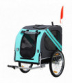 Pet Bicycle Trailer Dog Cat Bike Carrier Water Resistant W/ Hitch Coupler Green