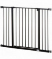 Pressure Fit Dog Gate Pet Barrier for stairs doorway, 76-107cm Width Black