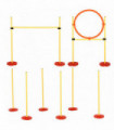 Portable Pet Agility Training Obstacle Set for Jumping Pole,Ring,Turnstile poles