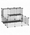 Pet Playpen DIY Small Animal Cage for Rabbit Ferret Chinchilla Guinea Pig Black