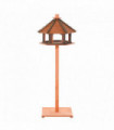 Wooden Bird Feeder Wooden Bird Table Bird Feeder with Roof, Brown, 130cm