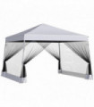 Outsunny 3.6m x 3.6m Pop Up Steel Frame Garden Gazebo White