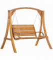 Outsunny 2 Seater Garden Swing Seat Swing Chair, Outdoor Wooden Swing Bench Seat