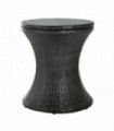 Rattan Ice Bucket Cooler Table Beer Patio Party Activity Bar W/Table-Brown
