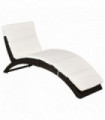 Rattan Folding Sun Lounger Recliner Cushion Wicker Garden Furniture 2 Colours