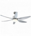 Reversible Ceiling Fan with Light, 3 Blades LED Lighting Remote Silver Fan