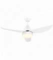 Reversible Ceiling Fan with Light, 3 Blades White LED Remote  White