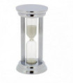 Miniature Clock Silver Plated Timer Solid Brass IMP804S - CLEARANCE NEEDS RE-BATTERY