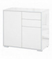 Side Cabinet with 2 Door Cabinet and 2 Drawer for Home Office White