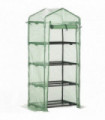 Mini Greenhouse 4-Tier Portable Plant House Shed w/ PE Cover, Green Outsunny