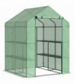 Walk in Garden Greenhouse Outdoor Grow House Shelves, 143x138x190cm Outsunny