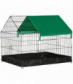 Rabbit Cage Guinea Pig Small Animal Playpen Water Proof Roof Pawhut