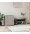 Shoe Cabinet Concrete Grey 130x35x54 cm Engineered Wood